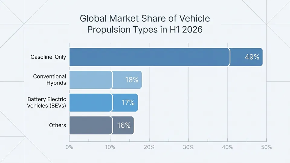 Infographic: Gasoline Cars Fall Below 50% Share of New Car Sales